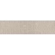 Керамический гранит KERAMA MARAZZI Про Матрикс 600x150 Декор беж светлый шрифты SBD003\DD3178