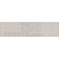 Керамический гранит KERAMA MARAZZI Про Матрикс 600x150 Декор белый шрифты SBD007\DD3186
