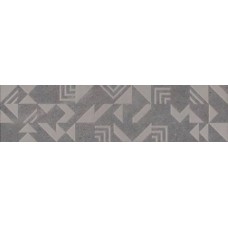 Керамический гранит KERAMA MARAZZI Про Матрикс 600x150 Декор серый темный геометрия SBD012\DD3183
