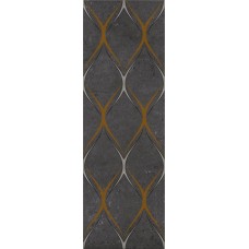 10301002142 Silvia black decor 03 глянцевый декор 30х90, Gracia Ceramica