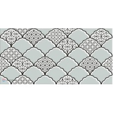 Керамическая плитка Lb-Ceramics Эллен Декор бело-бирюзовый 1641-8646 19,8х39,8